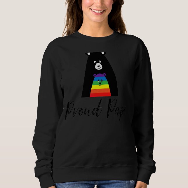 Sudadera Hombre Papa oso Lgbt Orgullo Gay Arcoiris Orgullo  (Anverso)