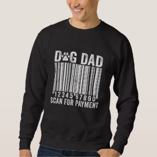 Sudadera Hombre Papá Perro Escanea Para Pago Código de Barr