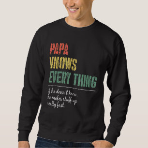 Sudadera Hombre, papá sabe todo el 60° Día del Padre