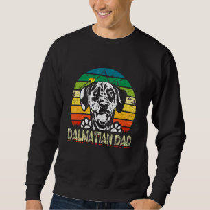 Sudadera Hombre Perro Papá Retro Mejor Perro Dalmatiano Pap