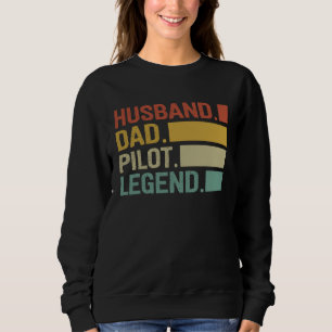 Sudadera Hombre Piloto Papá Marido Papá Piloto Leyenda Día