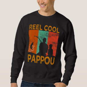 Sudadera Hombre Reel Genial Pappou Pesca Papá Vintage Abuel