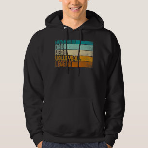Sudadera Hombre retro esposo papá héroe de voleibol