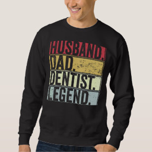 Sudadera Hombre Retro Esposo Papá Leyenda Dentista Para Pad