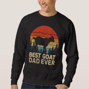 Sudadera Hombre Retro Vintage Mejor Cabra Papá Nunca Día de