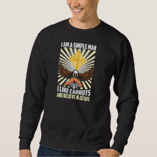 Sudadera Hombre Simple Como Carrtos Cree En Jesucristo Ve