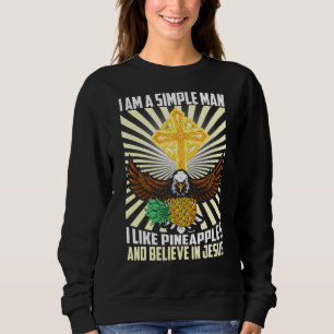 Sudadera Hombre Simple Como La Piña Y Cree En Jesu