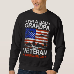 Sudadera Hombre, soy abuelo de papá y un veterano sin miedo