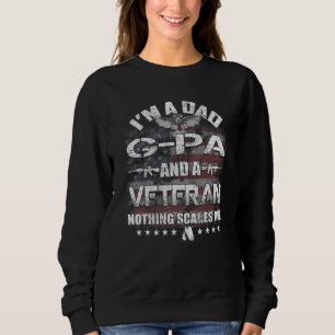 Sudadera Hombre, soy papá G Pa y una veterana bandera de EE