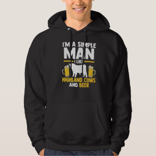 Sudadera Hombre, soy un hombre simple, me gustan las vacas 