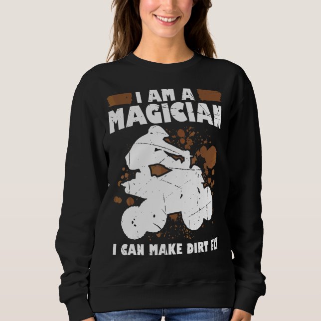 Sudadera Hombre, soy un mago y puedo hacer moto de cuatro r (Anverso)