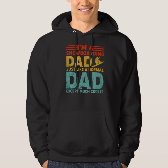 Sudadera Hombre, soy un papá snowboard como un papá normal (Anverso)