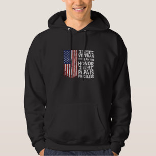 Sudadera Hombre Veterano Honor Papa Inapreciable Orgulloso