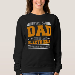 Sudadera Hombre, yo soy papá y un electricista, nada asusta