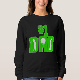 Sudadera Hombres 1 Padre Golfer Silhouette Swinging Club Go
