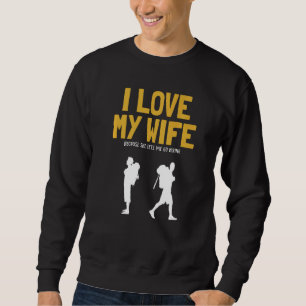 Sudadera Hombres a los que amo a mi esposa haciendo senderi