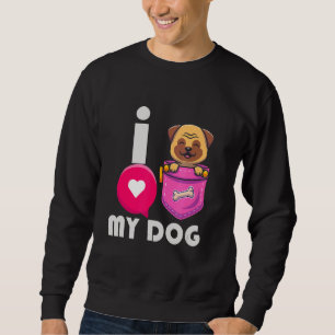 Sudadera Hombres A Los Que Amo Mi Perro Pug Dad Pugfather M