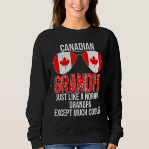 Sudadera Hombres Abuelo canadiense bandera de Canadá gafas 