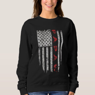 Sudadera Hombres Abuelo de la Bandera Estadounidense Papaw