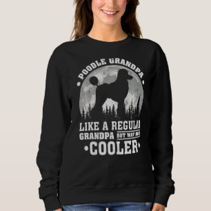 Sudadera Hombres Abuelo de perro de caniche de la luna