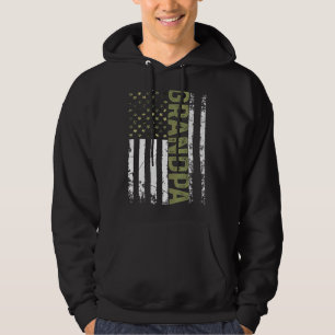 Sudadera Hombres Abuelo Guay Patriota Estadounidense Bander