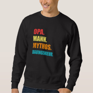 Sudadera Hombres Abuelo Hombre Mitos Ingeniero de Construcc
