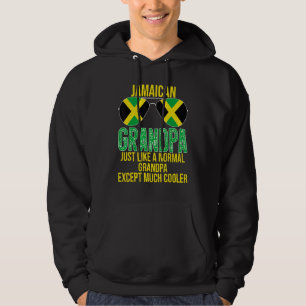 Sudadera Hombres Abuelo Jamaiquino Bandera Jamaica Gafas de