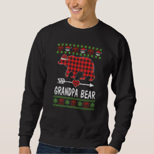 Sudadera Hombres Abuelo Oso Santa Red Pajamas Familia Pajam