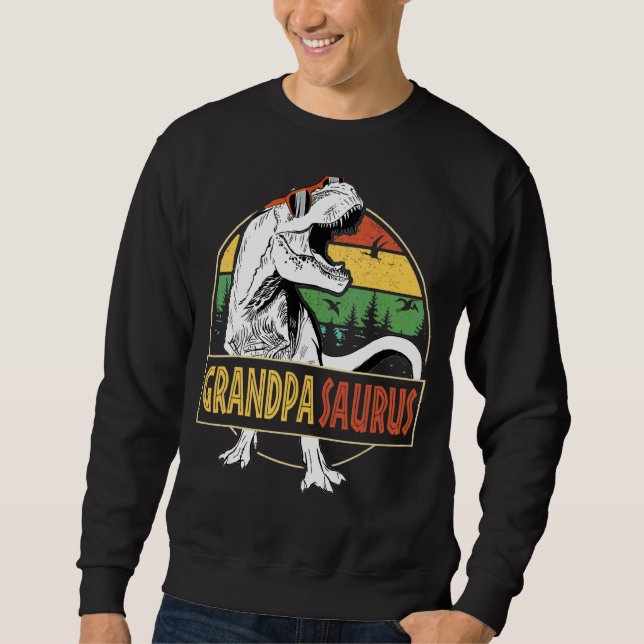 Sudadera Hombres Abuelo Rex Dinosaurio Abuelo Saurus Fa (Anverso)