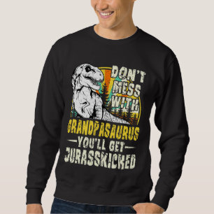 Sudadera Hombres Abuelo Rex Saurus Papasaurus Dinosaurios F