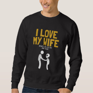 Sudadera Hombres amo a mi esposa cazan extraterrestres cons