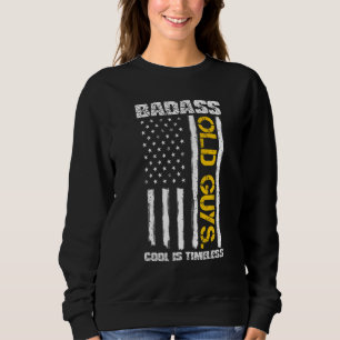 Sudadera Hombres Antiguos De Badass Guay Es La Bandera Ee.U