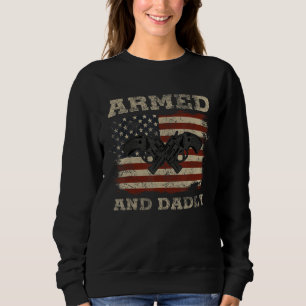 Sudadera Hombres armados y divertidos vintage Día del padre