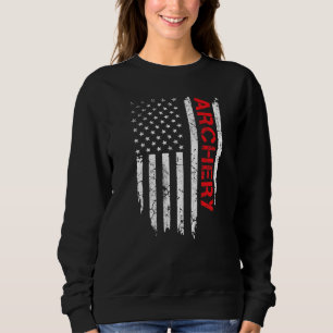 Sudadera Hombres Arqueando Bandera Estadounidense 4 De Juli