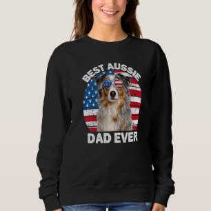 Sudadera Hombres Aussie Dad Bandera Estadounidense Pastor A