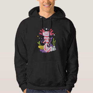 Sudadera Hombres Axolotl Pescado Mexicano Cute Amphibian C