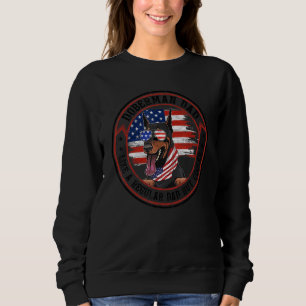 Sudadera Hombres Bandera Americana 4 De Julio Doberman Papá
