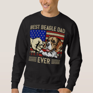 Sudadera Hombres Bandera Americana Mejor Beagle Papá 4 De J