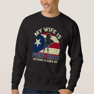 Sudadera Hombres Bandera De Puerto Rico Mi Esposa Puede