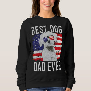 Sudadera Hombres Bandera Estadounidense Mejor Papa Perro Ja