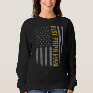 Sudadera Hombres Bandera Estadounidense Papá Para Mejor Pap