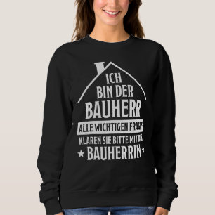 Sudadera Hombres Bauherr diciendo 'corte de casa de constru