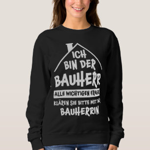 Sudadera Hombres Bauherr diciendo 'corte de casa de constru