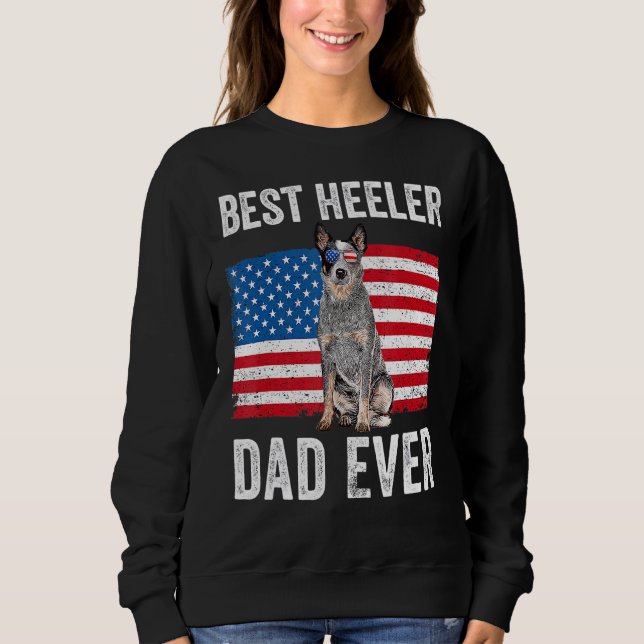 Sudadera Hombres Blue Heeler Dad Australian Cattle Dog Amer (Anverso)