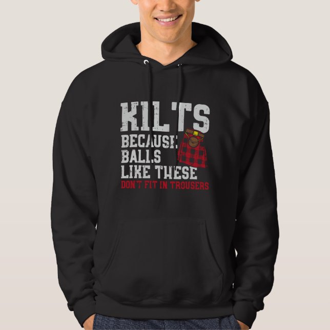 Sudadera Hombres Bolas Como Estas Divertidas Faldas Escoces (Anverso)