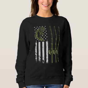 Sudadera Hombres Camuflaje Patriótico De Pesca Usan Bandera