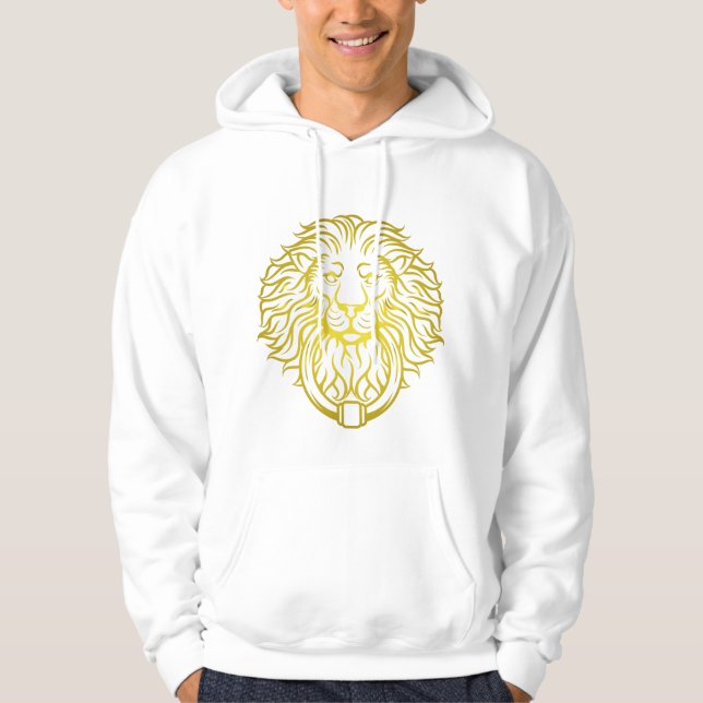 Sudadera  Hombres capuchinos blancos de los Leones de Oro (Anverso)