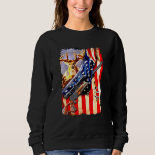 Sudadera Hombres Cazando Bandera De Cerveza Para Cazadores 
