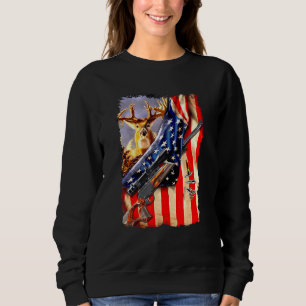 Sudadera Hombres Cazando Bandera De Cerveza Para Cazadores 