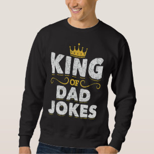 Sudadera Hombres Chistes del Rey del Padre Coronan Chistes 